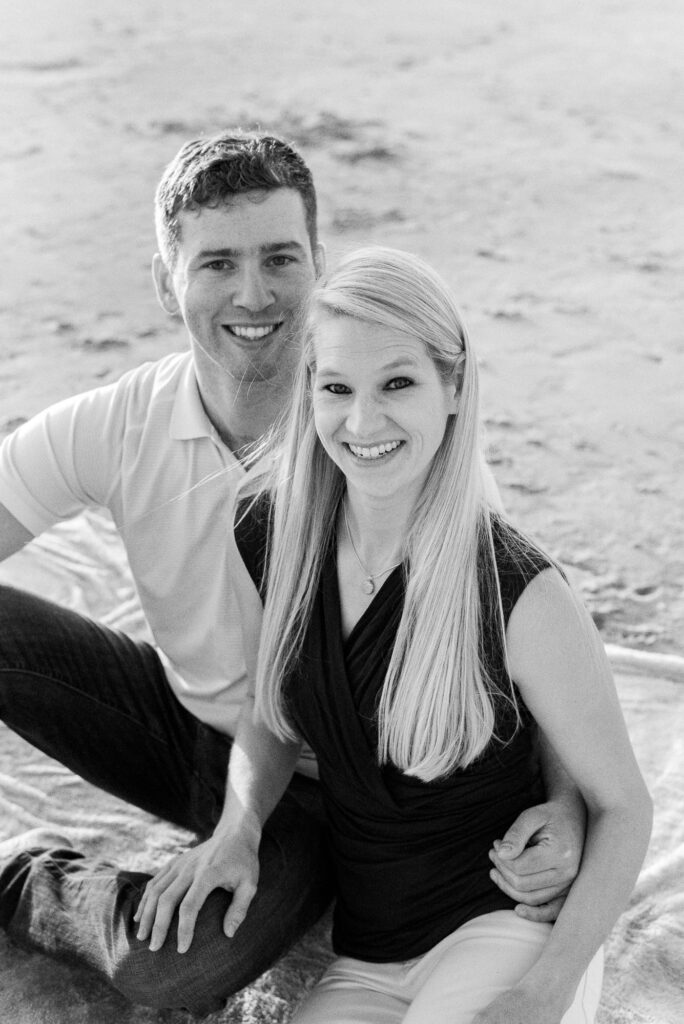 Couples portrait on the beach by San Diego Photographer